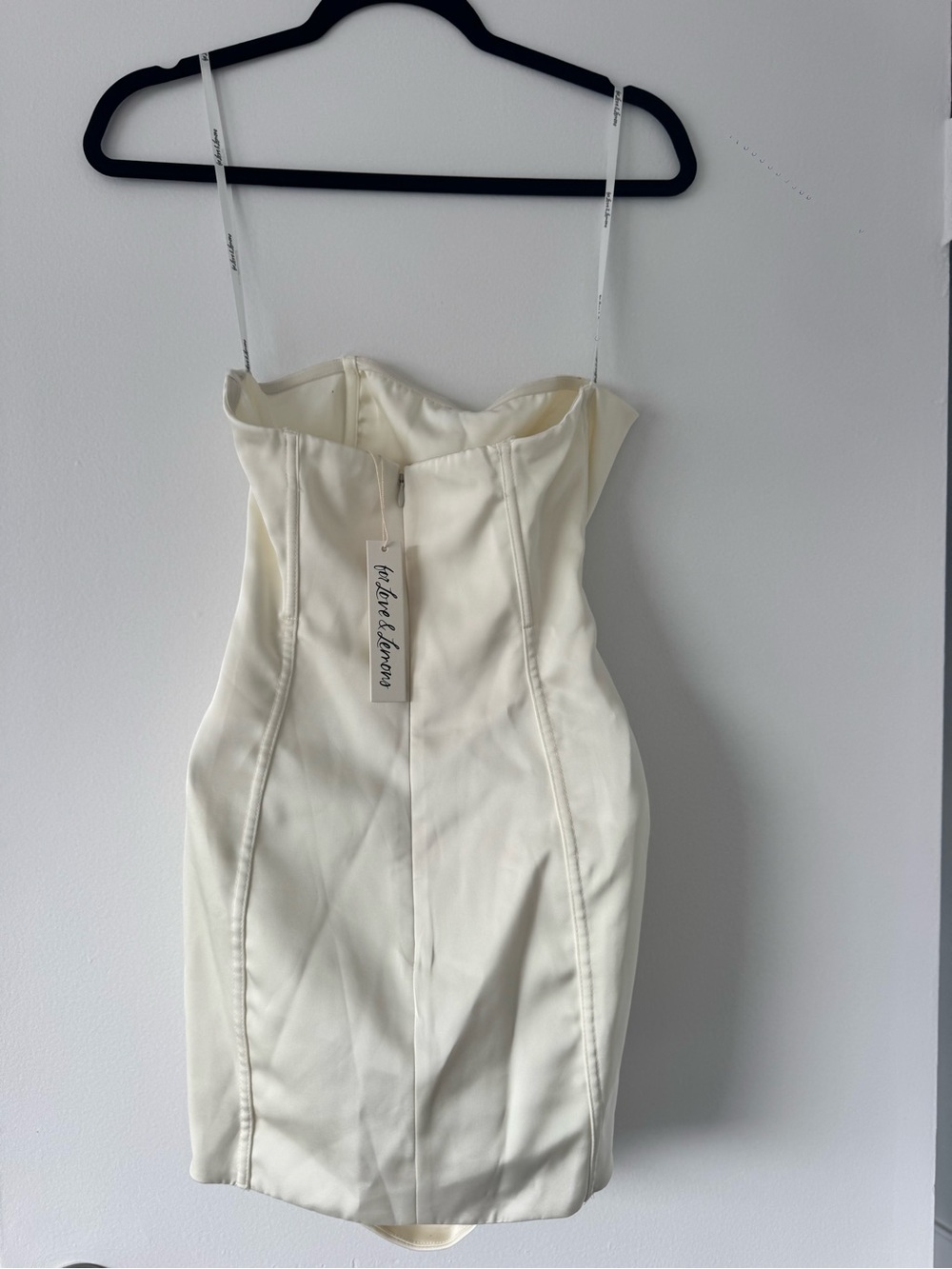 NWT For Love and Lemons Serena Mini Dress in Cream - Picture 10 of 13